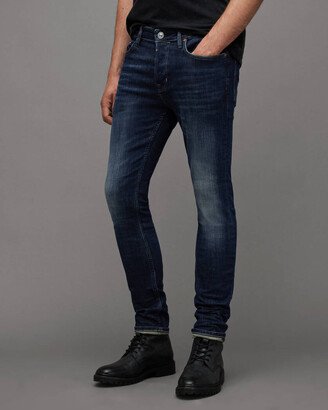 Cigarette Skinny Fit Stretch Denim Jeans - Indigo