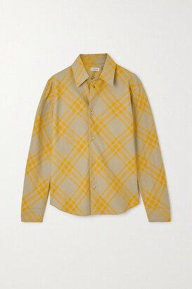 Checked Cotton Shirt - Yellow