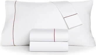 Damask Solid 550 Thread Count 100% Cotton 4-Pc. Sheet Set, Full, Created for Macy's