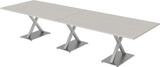 Skutchi Designs, Inc. 12 Ft Rectangular Modular Conference Table With X Bases Power And Data