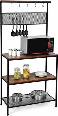 4-Tier Kitchen Bakers Rack Microwave Oven Stand Industrial - See Details