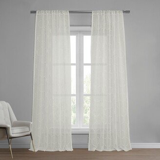 Exclusive Fabrics Marseille Shell Patterned Linen Sheer Curtain