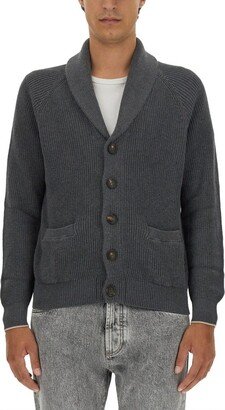 V-Neck Buttoned Cardigan-BD