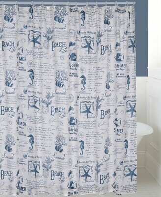 Beach Life Shower Curtain, 72 x 72