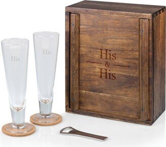 7pc His and His Pilsner Beer Glass Gift Set
