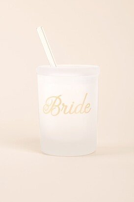 Women's Bride Tumbler with Straw by Size: One Size