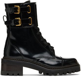 Black Mallory Biker Boots