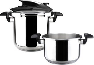 Nova 4 and 6 Qt. 2-Pc. Stainless Steel Pressure Cookers Set