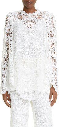 Chintz Doily Long Sleeve Lace Top