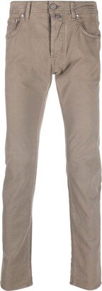 Brushed-Finish Straight-Leg Trousers