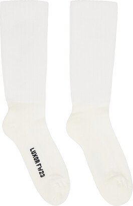 Off-White & Black Logo Socks