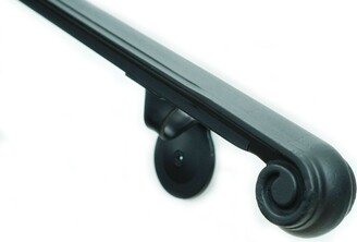 Volute Handrail For Stairs, Wrought Iron Scroll Handrail, Bracket, Stair Railing, Brackets & Hardware Included, Made in Usa