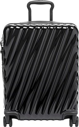 19 Degree Polycarbonate Continental Expandable 4 Wheel Carry-On (Black) Carry on Luggage