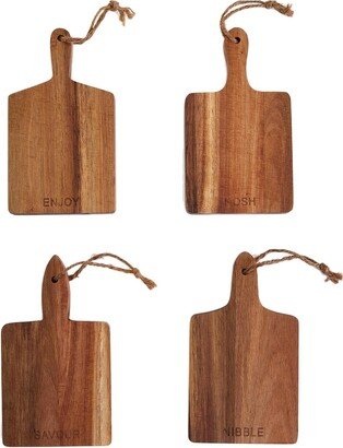 Two's Company Set Of 4 Individual Charcuterie Boards-AA