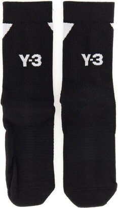 Logo Intarsia-Knitted Ankle Length Socks