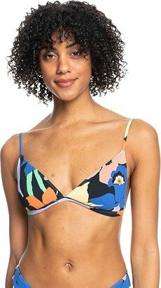 Color Jam Fixed Bikini Top (Anthracite Flower Jammin) Women's Swimwear