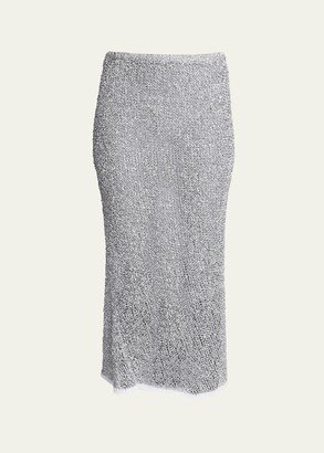 Tempe Open Wool Midi Skirt