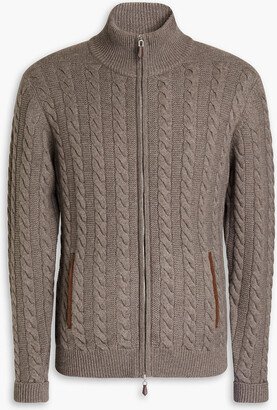 The Richmond cable-knit cashmere zip-up sweater