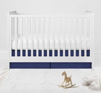 Solid Navy Crib Skirt