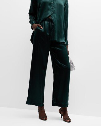 Brynn Wide-Leg Silk Pants