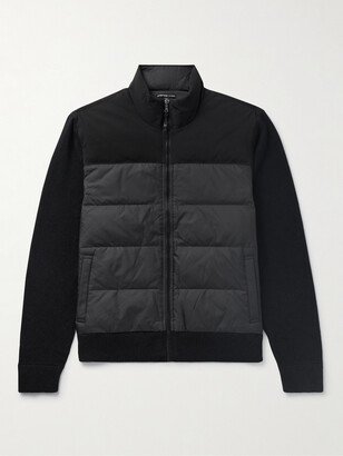 Quilted Nylon-Panelled Wool and Cashmere-Blend Down Jacket