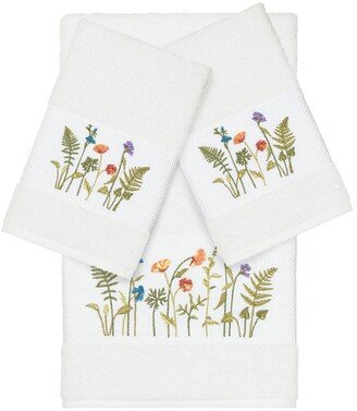 Serenity 3-Piece Embellished Towel Set - White