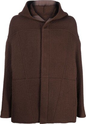 Panelled Hooded Virgin-Wool Jacket