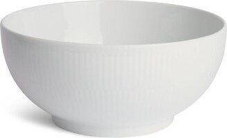 White Fluted Bowl (21Cm)