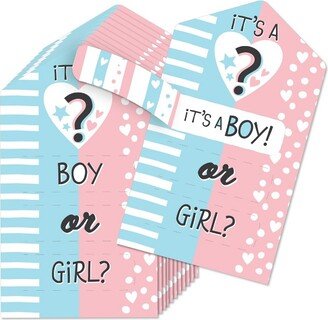 Big Dot of Happiness Boy Baby Gender Reveal - Party Game Pickle Cards - Team Boy or Girl Pull Tabs - Set of 12