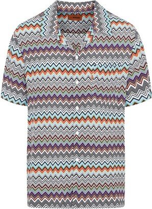 Missonu Zigzag Buttoned Polo Shirt