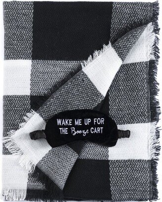 Wake Me Up For The Booze Cart Blanket Scarf And Eye Mask Set