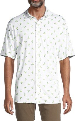 Happy Hour Performance Button Down Shirt