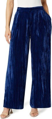 Women's Lucia Wide Leg Velvet Trouser Blue Sapphire Velvet