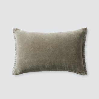 The Citizenry Naveta Velvet Lumbar Pillow Moss
