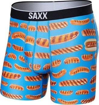 SAXX UNDERWEAR Volt Boxer Brief (All American Wieners/Blue) Men's Underwear