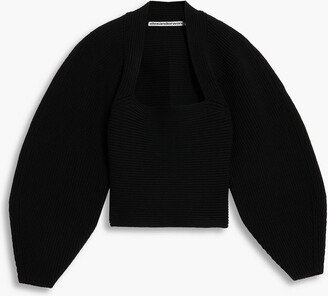 Integral Shrug ribbed-knit sweater