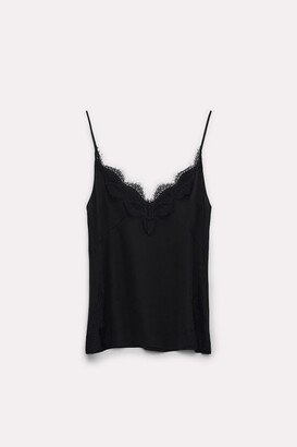 Silk camisole with lace-AA