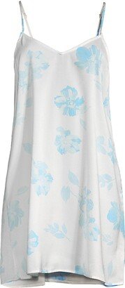 Floral Satin Chemise-AB