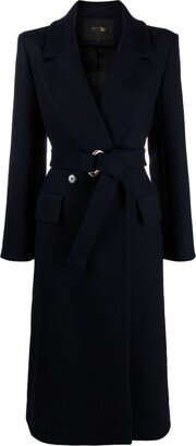 Belted Single-Breasted Coat-AO