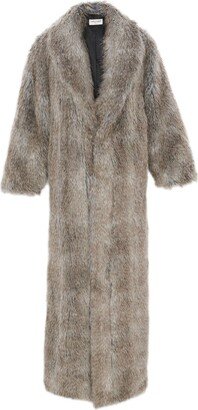 Oversized Faux-Fur Long Coat