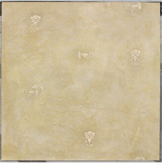 Pablo Esteban Beige Abstract Paint Canvas Art - 36.5 x 48