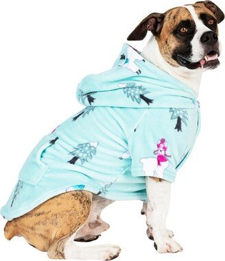 Footed Pajamas Pet Pjs - Winter Llamas Pet Pjs Chenille Hoodie Sweaters - XXLarge (Fits Up to 120 lbs)