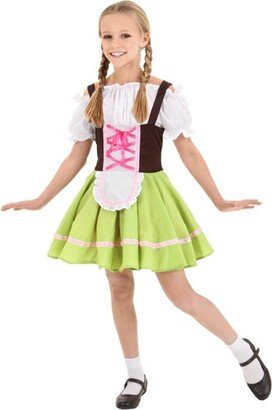 HalloweenCostumes.com X Large Girl Girl's Fairytale Costume, White/Brown/Green