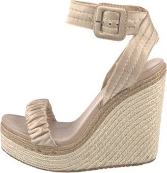 Satin Braided Accents Espadrilles