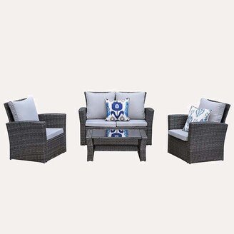 4-Pieces Outdoor Patio Furniture Set