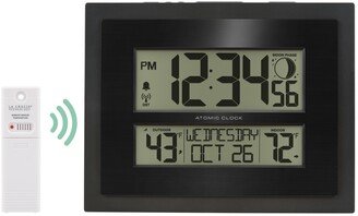 513-75624-Int Digital Atomic Clock with Outdoor Temperature with Moon Phase