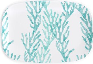 Serving Platters: Coral Mermaid Serving Platter, Blue