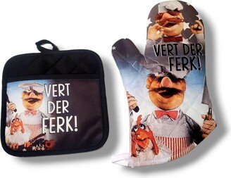 Swedish Chef Custom Oven Mitt & Pot Holder Set