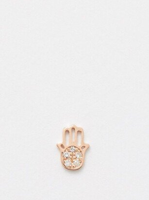 Hand Of Fatima Diamond & 18kt Rose Gold Charm