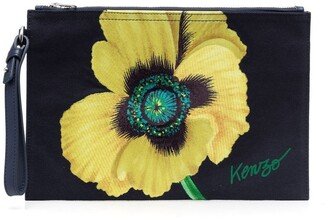 Floral Zipped Clutch